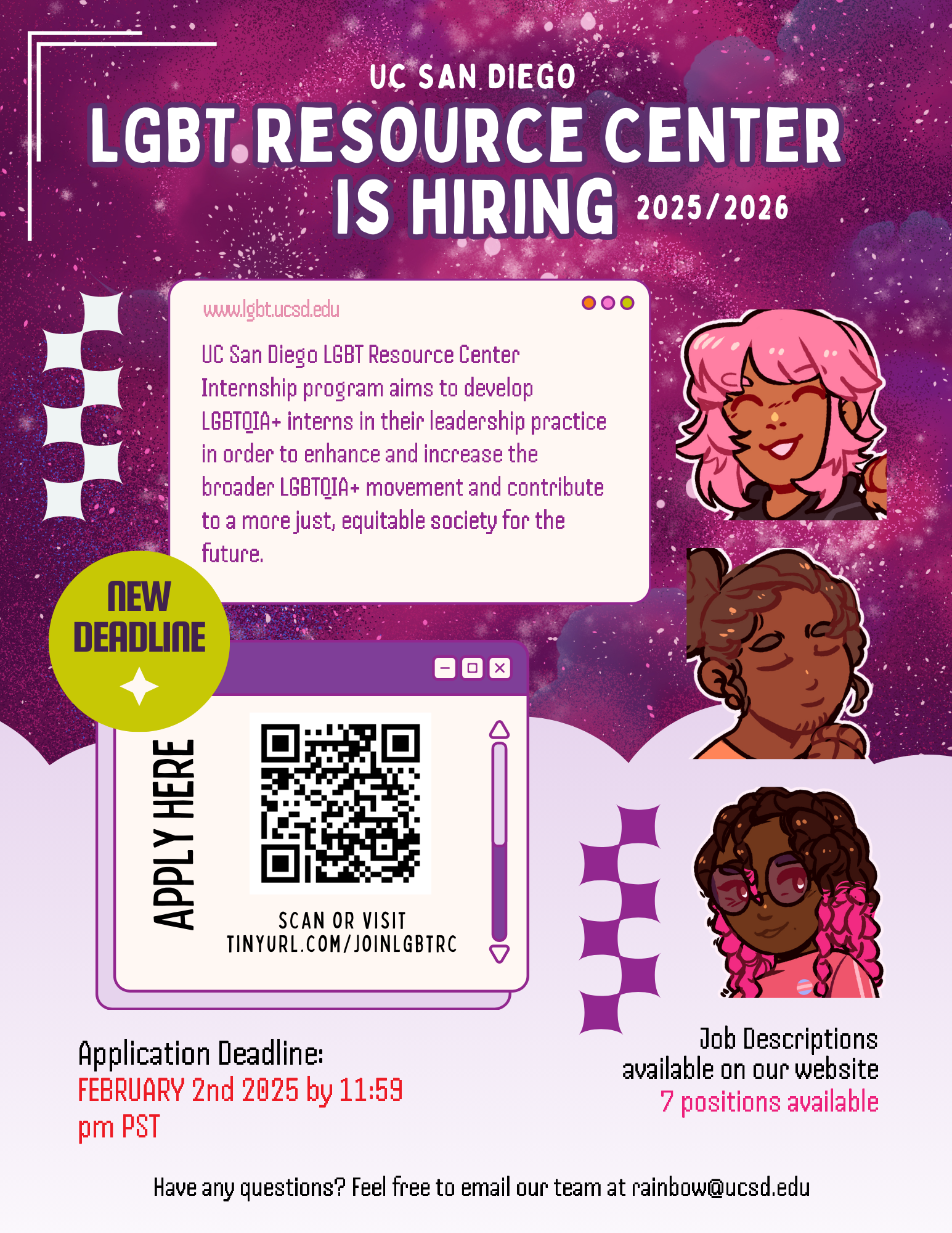 Advertisement for intern hirting at the LGBTRC